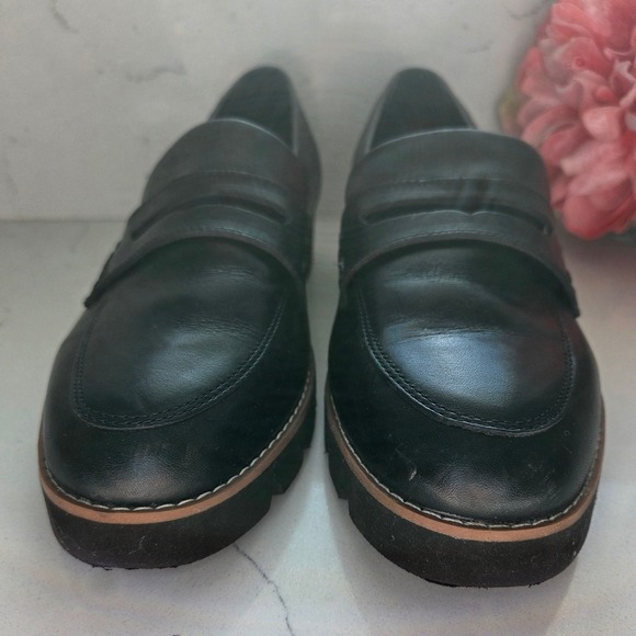 Vionic Cheryl II Black Leather Platform Loafers Women's Size 8.5 - Picture 10 of 10